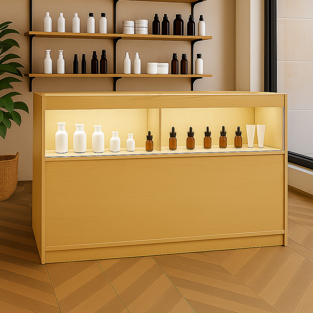 Bancone da Negozio LED B1500 – Acero