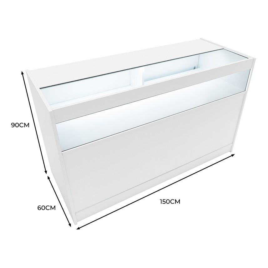 Bancone da Negozio LED B1500 – Bianco