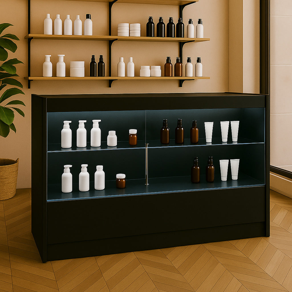 Bancone da Negozio LED C1500 – Nero