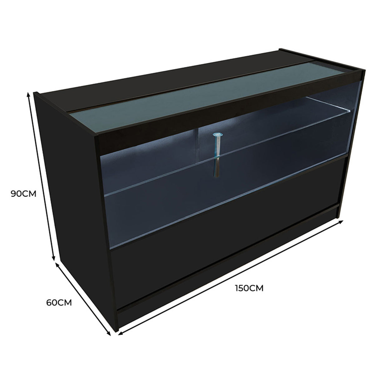Bancone da Negozio LED C1500 – Nero