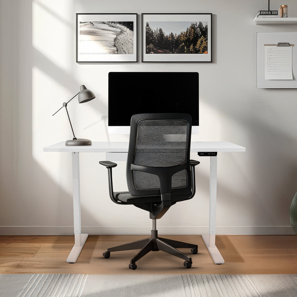 Scrivania Elettrica Regolabile con Cassetto - 120cm x 60cm