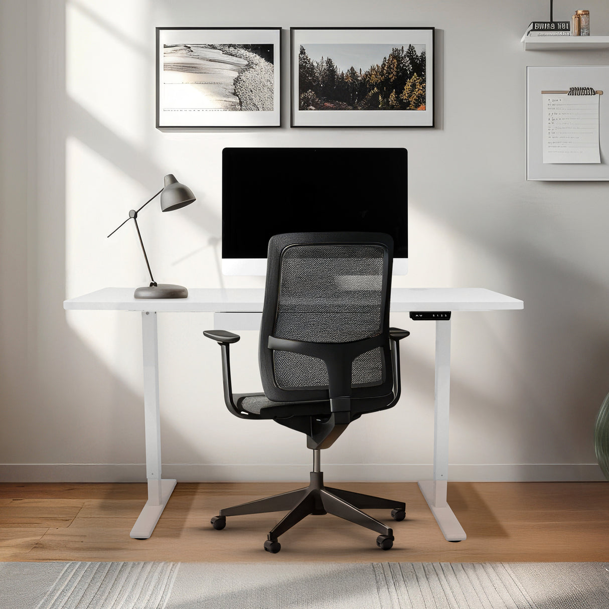 Scrivania Elettrica Regolabile con Cassetto - 140cm x 60cm