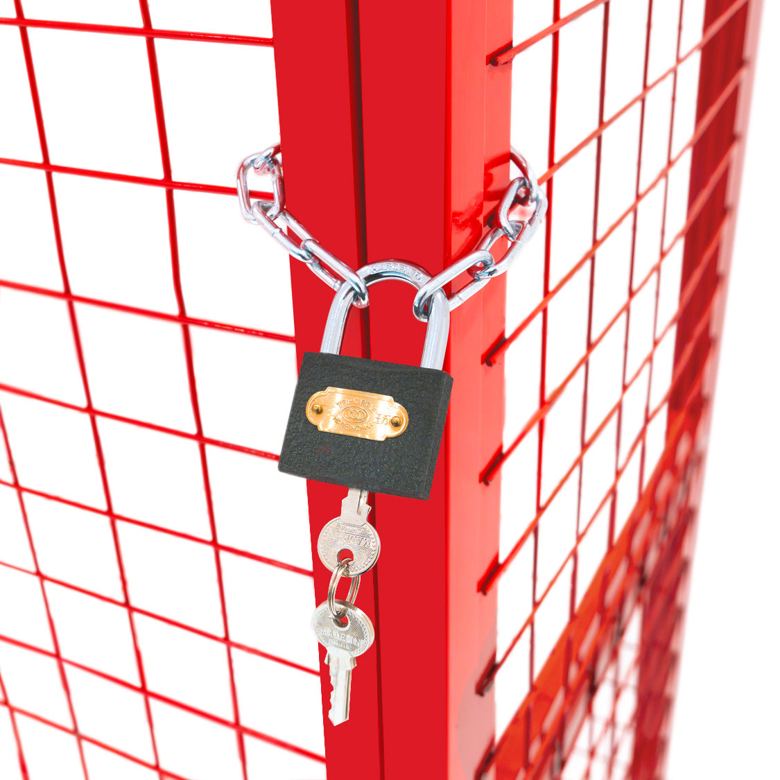 Gabbia a Rete Pieghevole per Bombole di Gas Rossa - 90cm x 80cm x 43cm