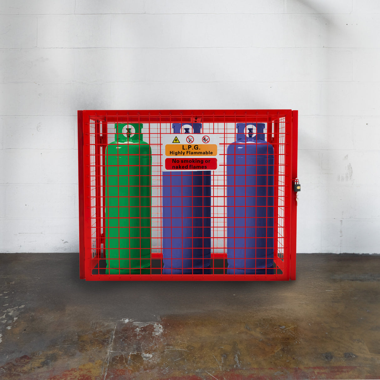 Gabbia Rete Pieghevole per Bombole di Gas - 92cm x 110cm x 50cm