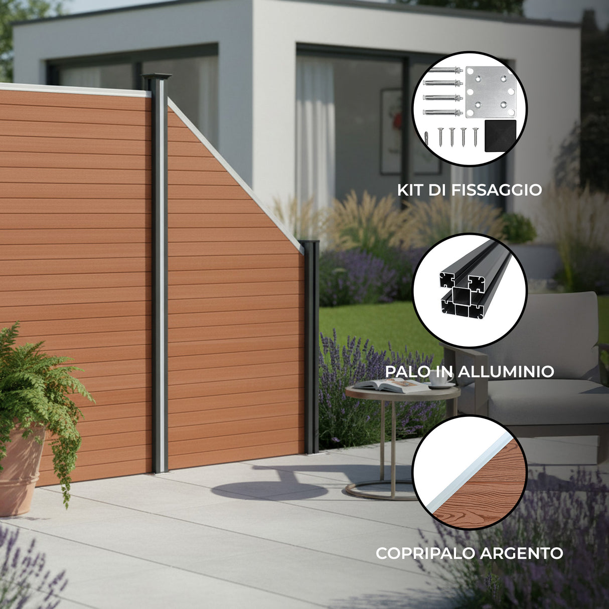 Pannello Recinzione Angolare - Marrone