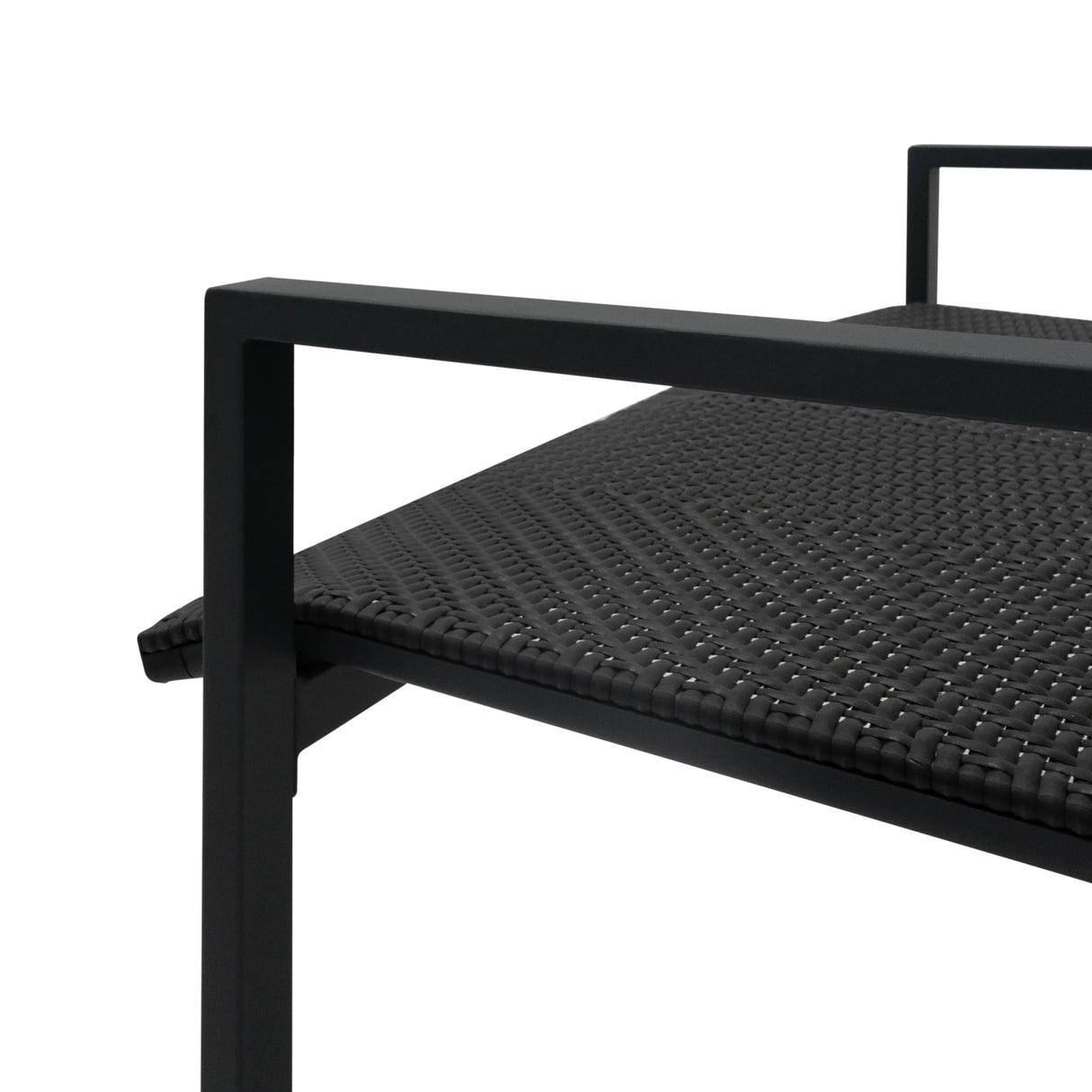 Set Mobili da Giardino in Rattan – 4 Pezzi – Nero