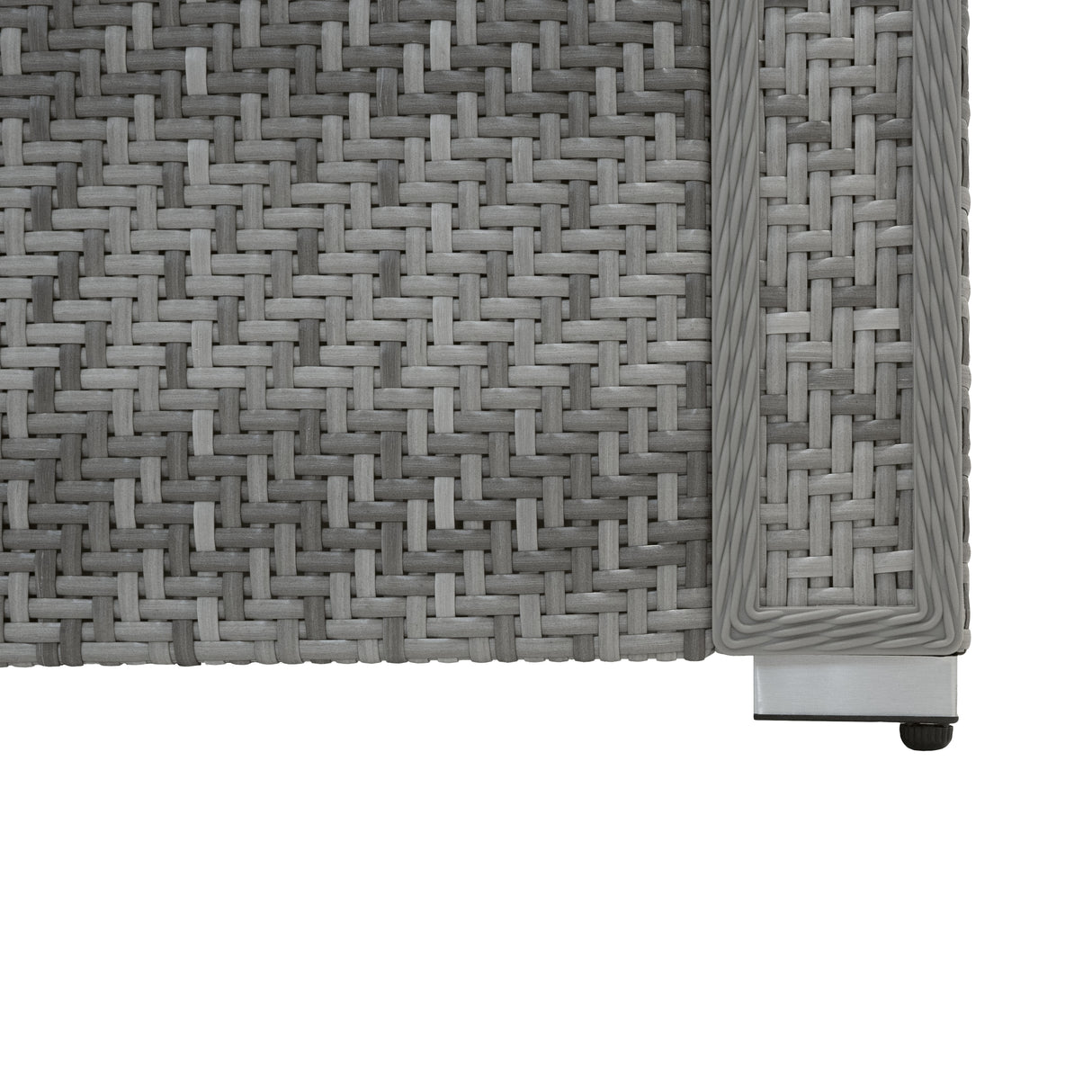 Set Mobili da Giardino 7 Pezzi in Rattan Grigio