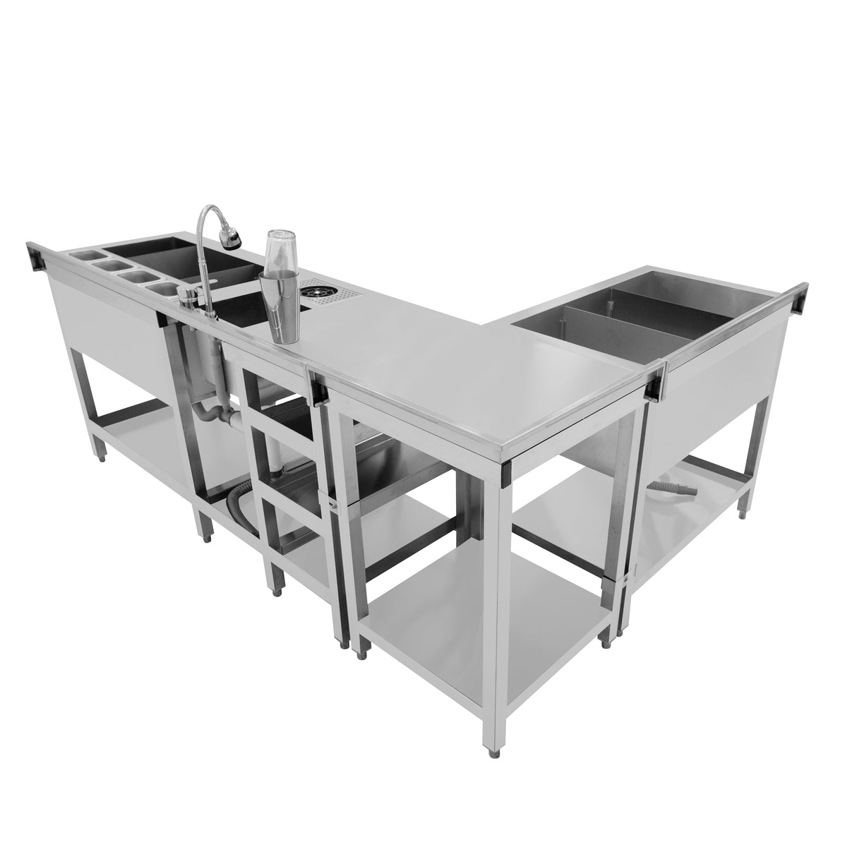 Postazione Deluxe da Cocktail Modulare con Pozzo Ghiaccio