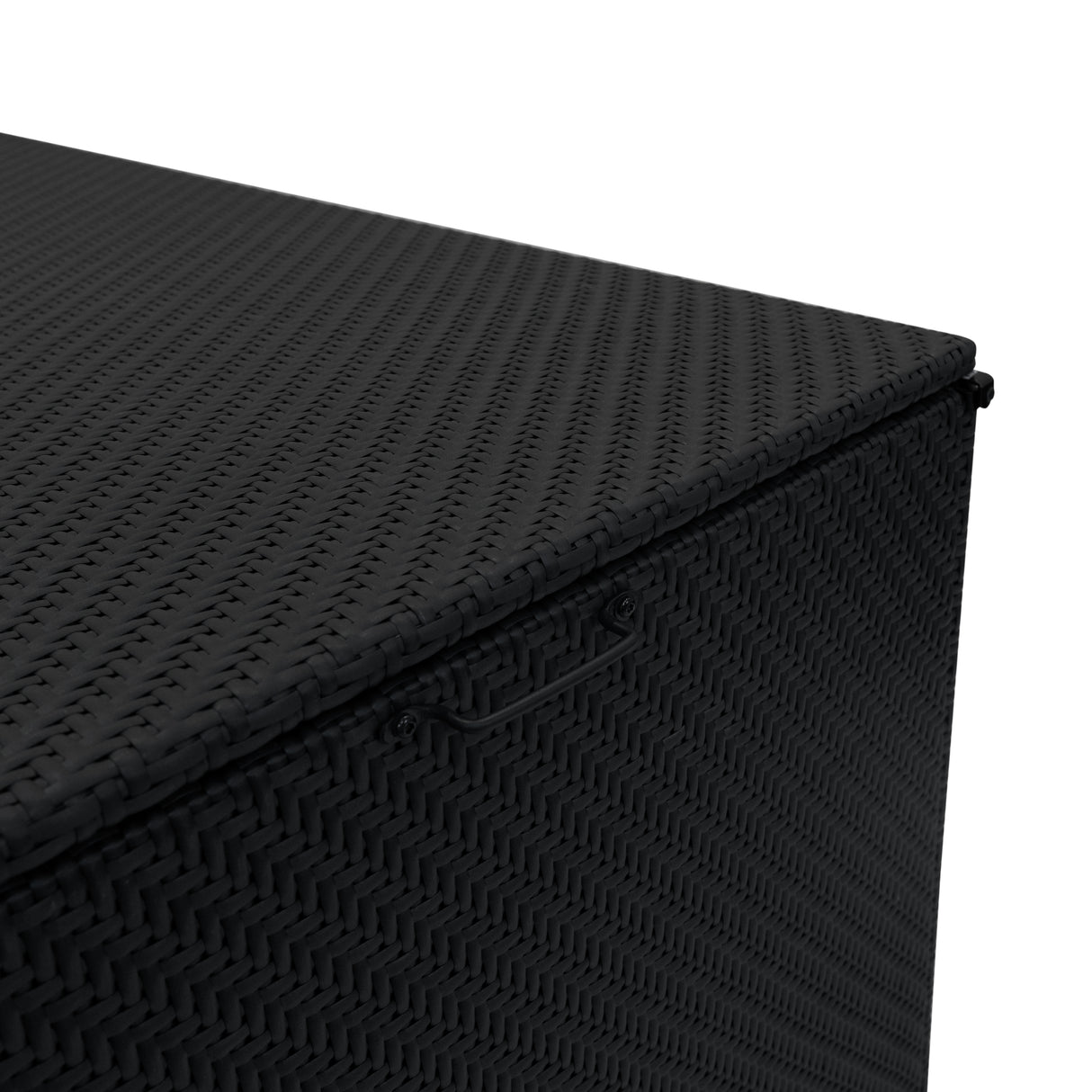 Set Divani Rattan 7 Pezzi con Tavolino & Baule 996L da Giardino - Nero