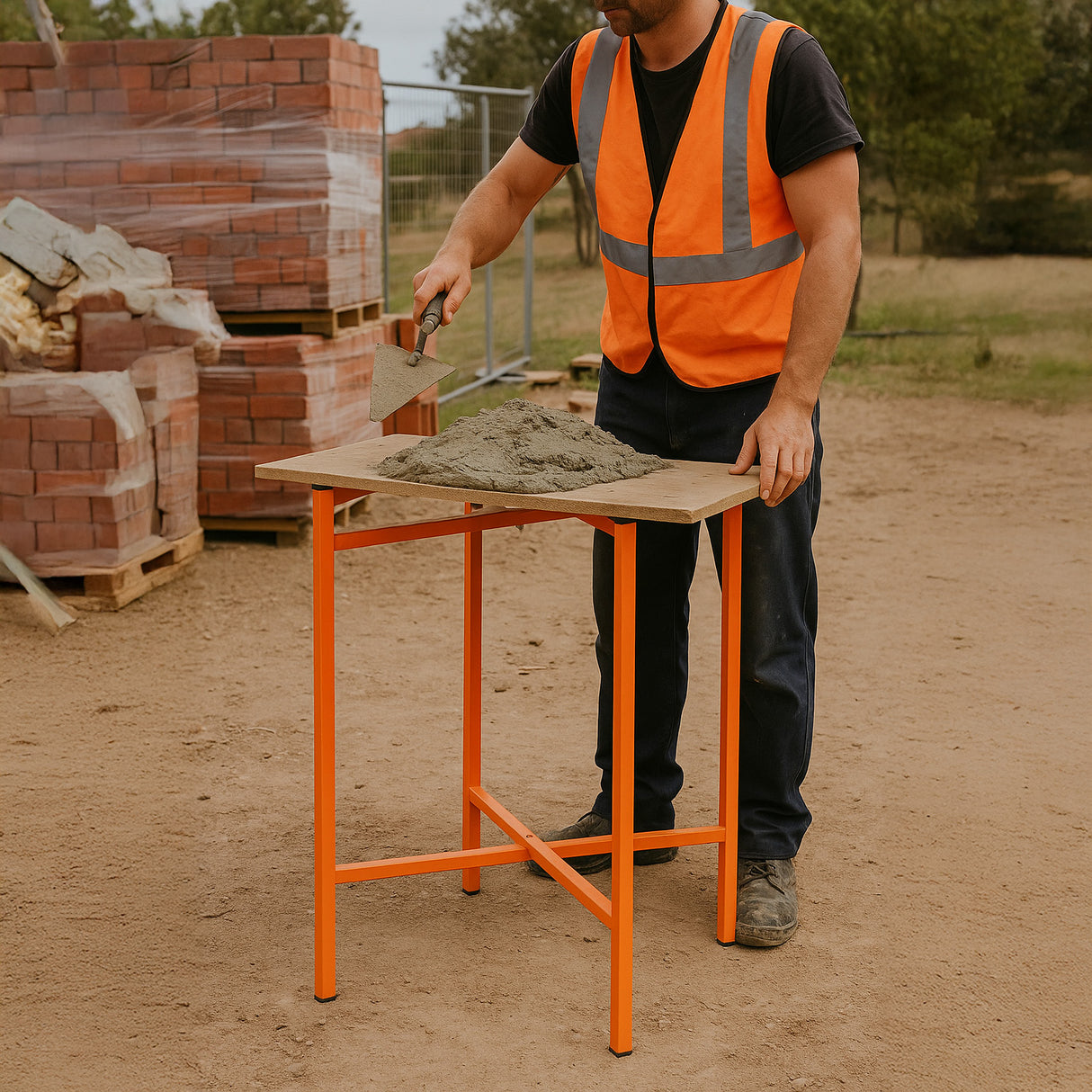 Cavalletti Porta Malta x10 – Altezza 750 mm in Acciaio Pieghevole