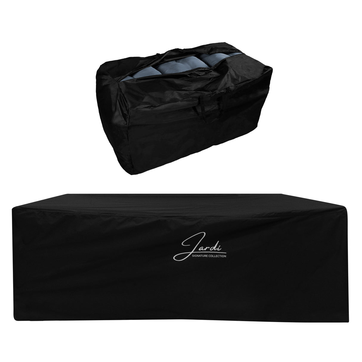 Set Divano Angolare in Alluminio con Cassapanca in Rattan Nero – Bianco