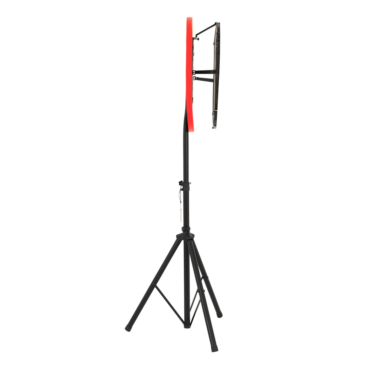 Set bersaglio freccette con illuminazione LED, struttura nera, supporto stabile, superficie di gioco rettangolare e bordi rossi luminosi