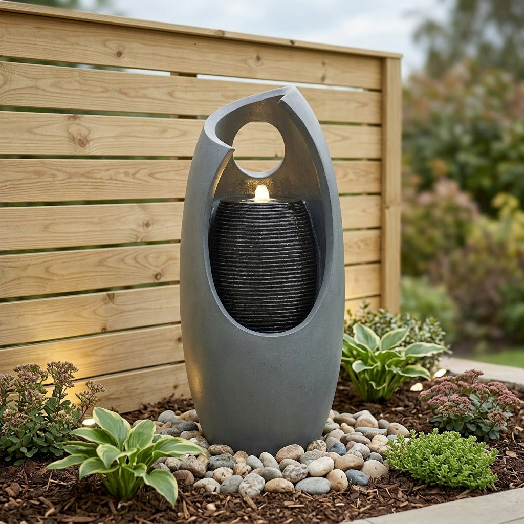 Fontana da Giardino Elettrica Cascata LED Pompa Radiant Falls