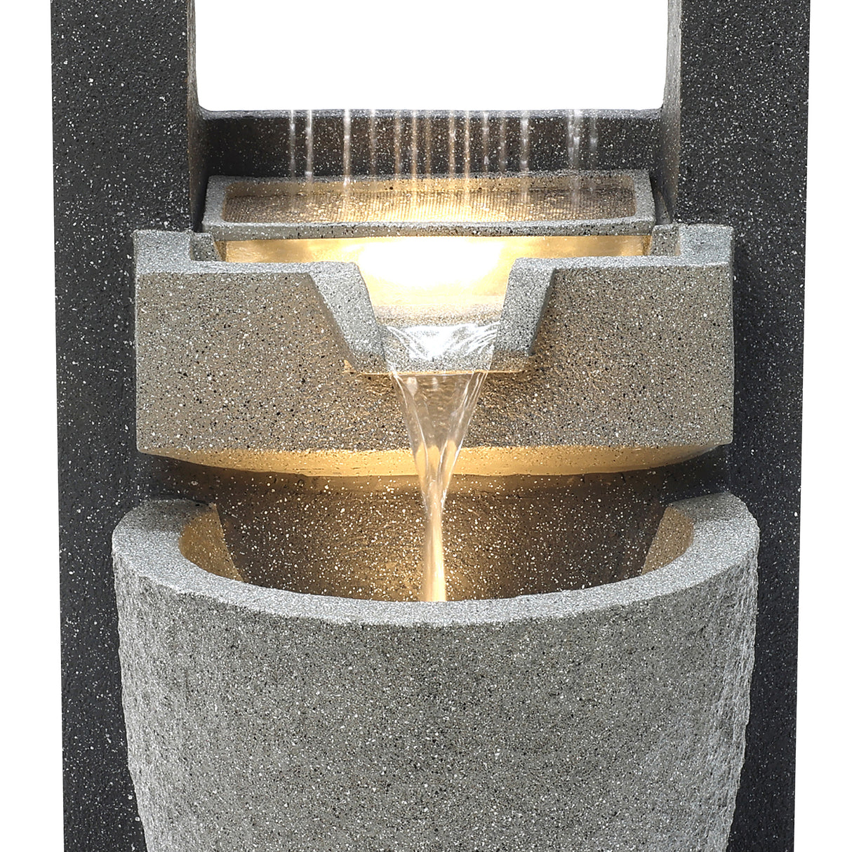 Fontana da Giardino Elettrica LED Pompa Cascade Springs