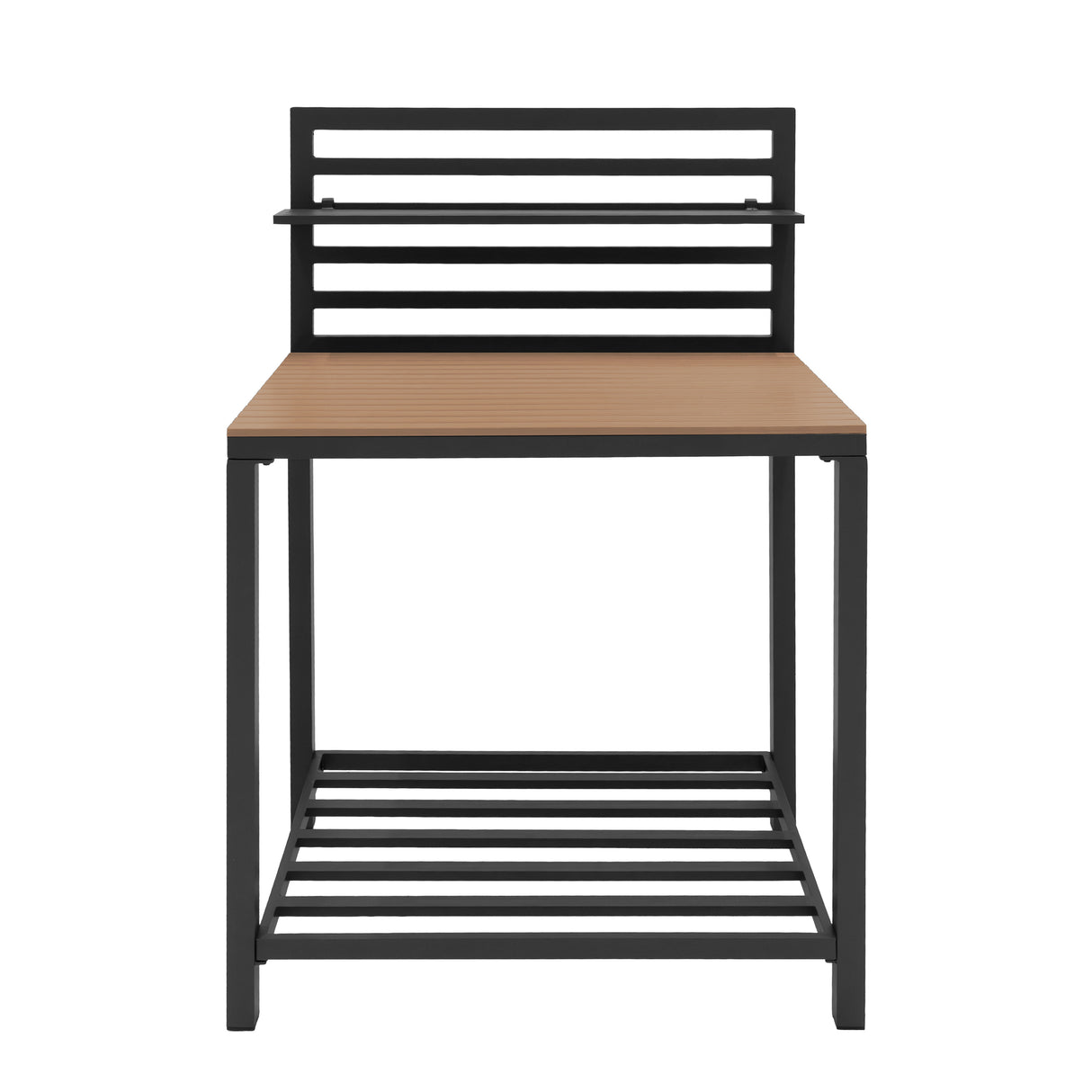Set Cucina da Esterno 3 Pezzi in Alluminio e Legno con Lavello Modulare
