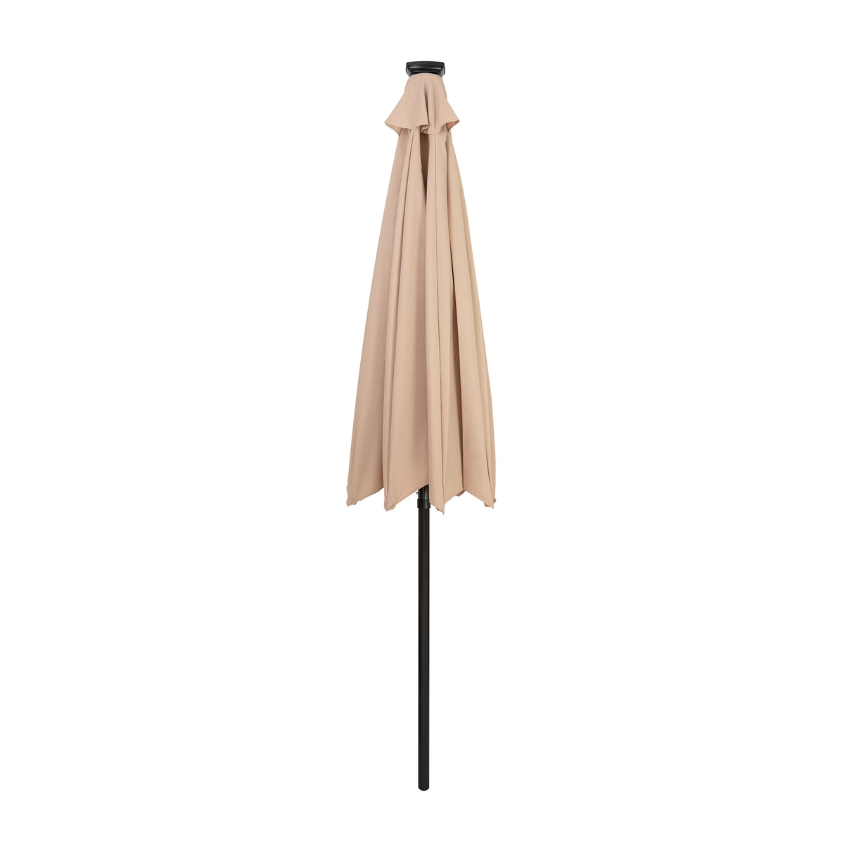 Ombrellone Inclinabile LED 2,7m Beige con Luci Solari e Copertura