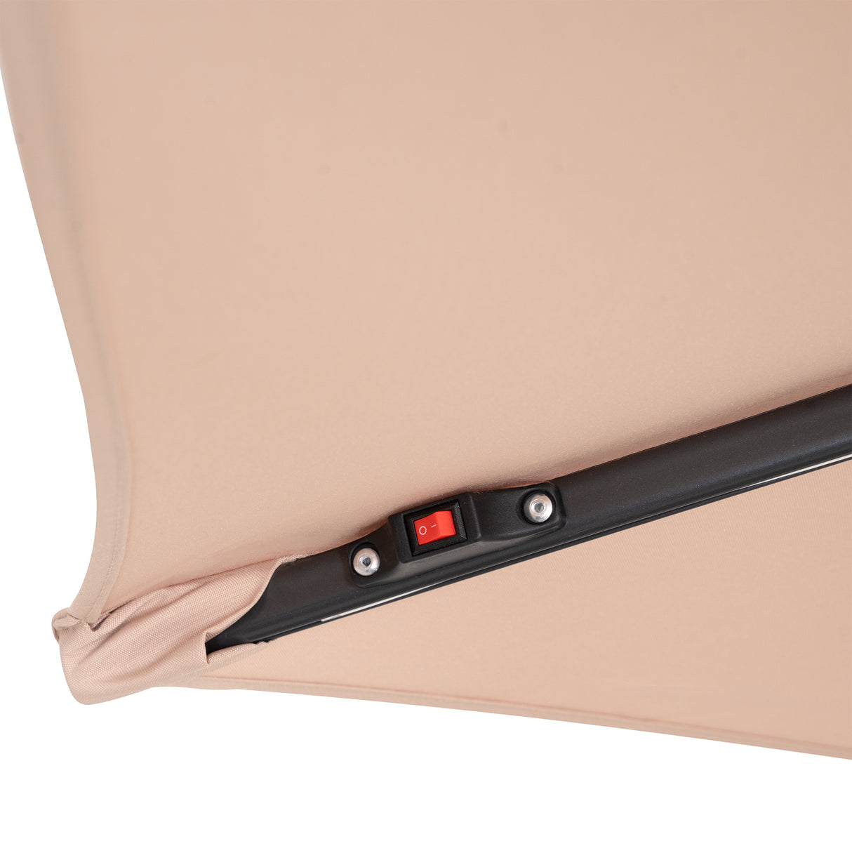 Ombrellone Decentrato LED 3m Beige con Luci Solari
