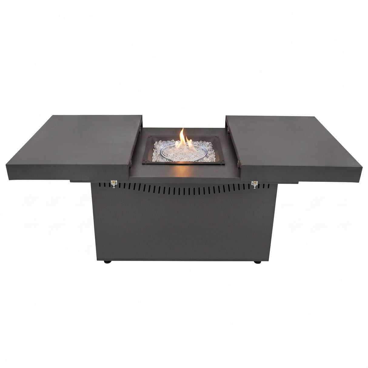 Set Giardino Alluminio 5 Posti con Tavolo Braciere e Poltrone Relax