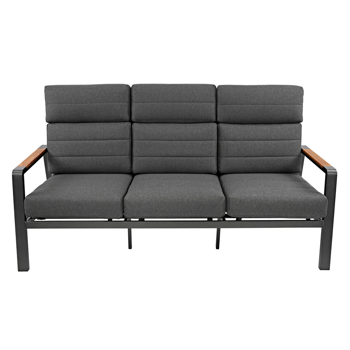 Set Giardino Alluminio 5 Posti con Tavolo Braciere e Poltrone Relax