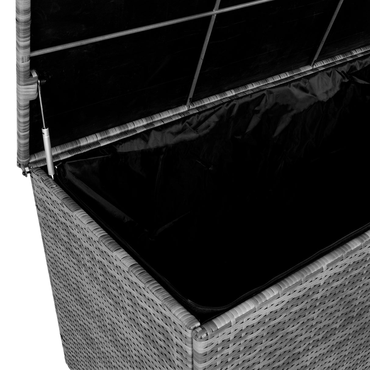 Box Contenitore in Rattan 700L per Cuscini - Grigio