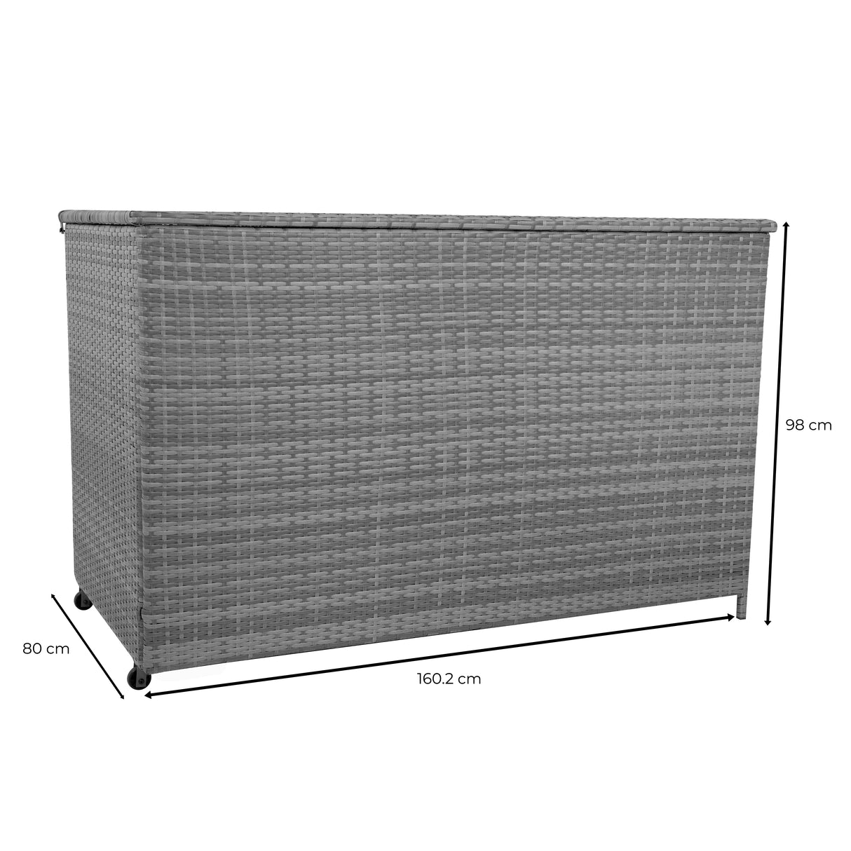 Box Contenitore in Rattan 996L per Cuscini - Grigio
