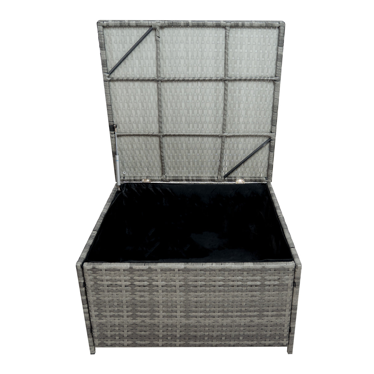 Set Mobili da Giardino in Rattan 11 Posti con Tavolo Firepit – Grigio