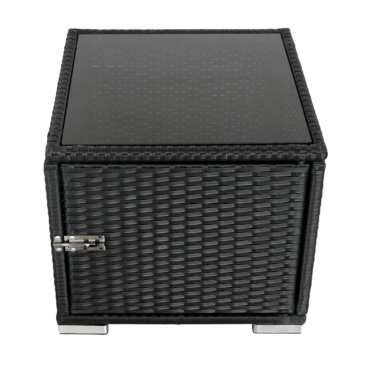 Set Lettini Prendisole in Rattan con Tavolino