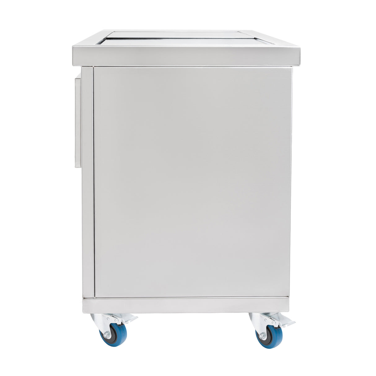 Postazione Bar Cocktail Mobile con Carrello Portaghiaccio 109L