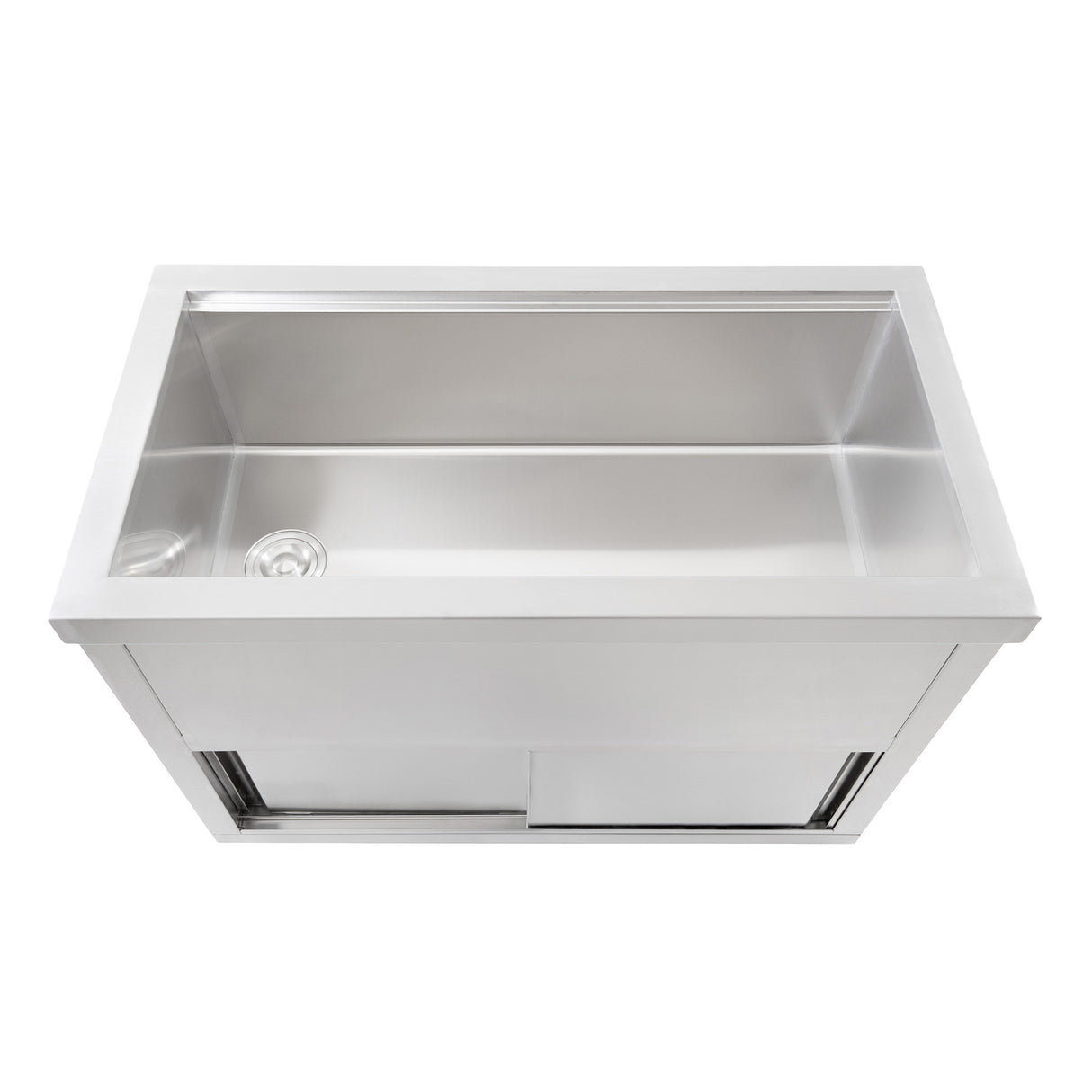 Postazione Bar Cocktail Mobile con Carrello Portaghiaccio 109L