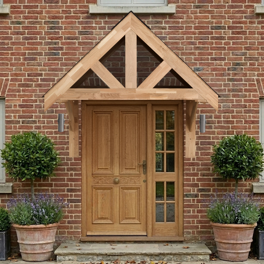 Tettoia Portico Rovere Massello 1400 mm