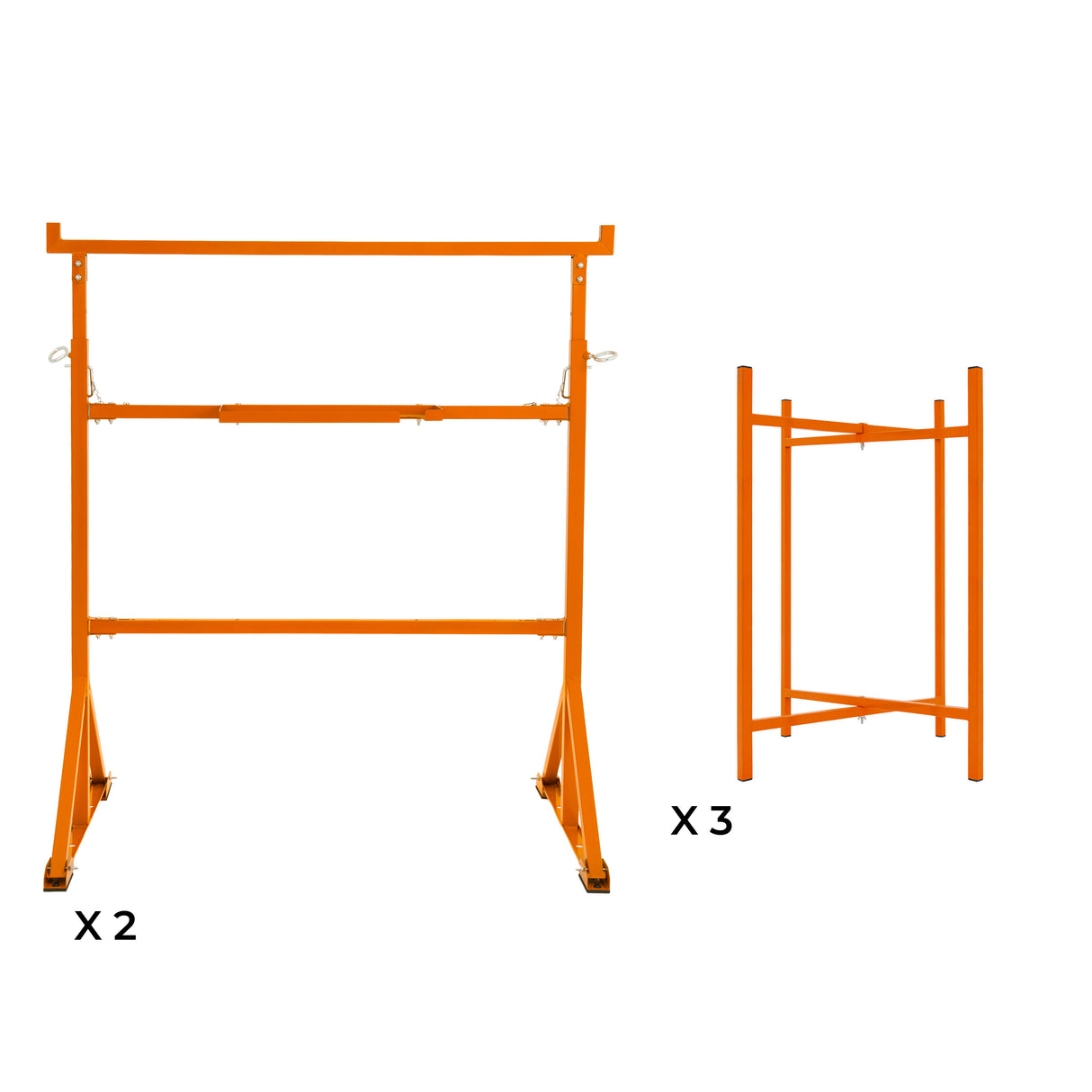 Cavalletti da Lavoro x2 + Supporti Tavola Malta 75 cm x3