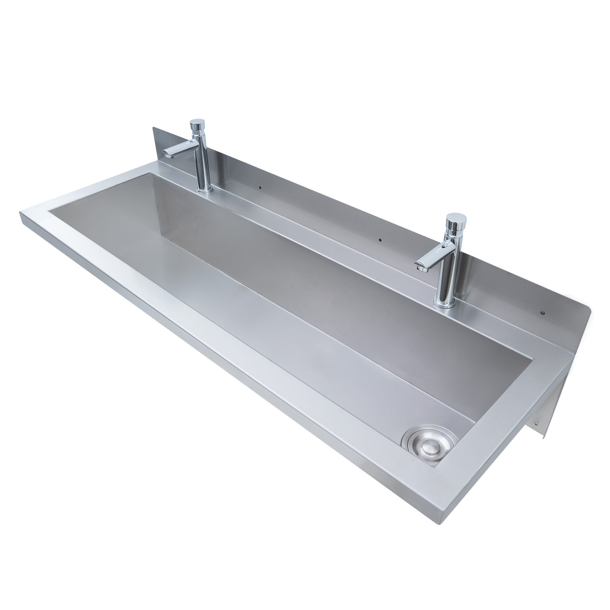 Lavabo in Acciaio Inox 120 cm da Parete
