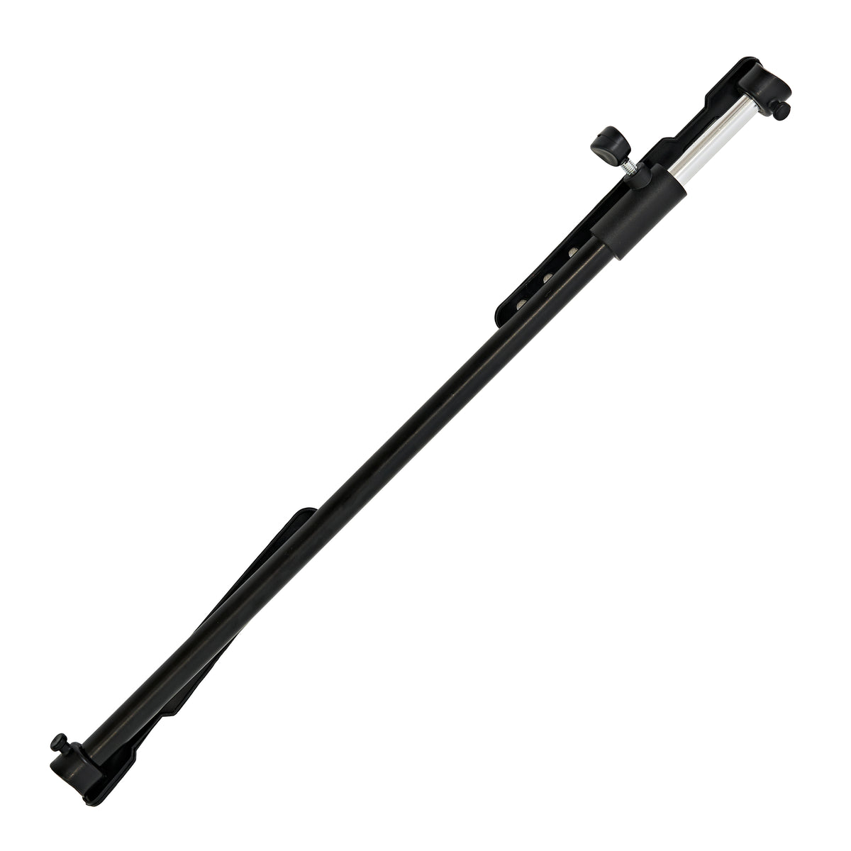 Cavalletto riparazione bici in alluminio nero, con struttura robusta e regolabile, ideale per manutenzione e riparazioni ciclistiche
