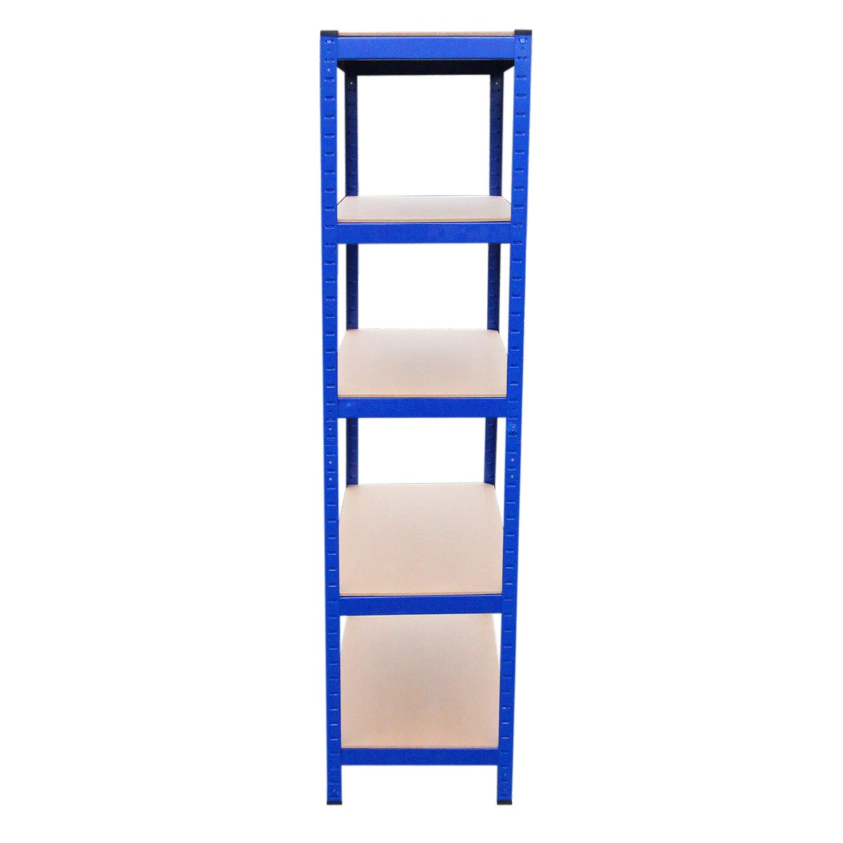 Scaffale da garage ad incastro T-Rax blu, 90cm x 45cm, con quattro ripiani in materiale resistente e finitura liscia