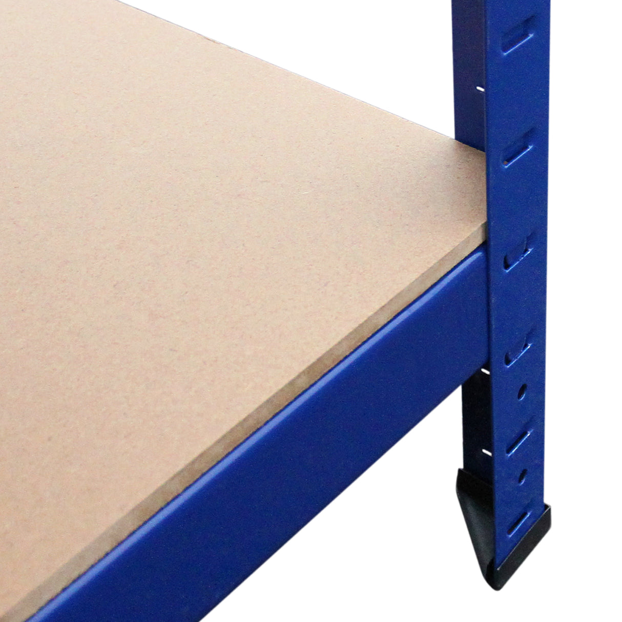 Scaffale da garage blu T-Rax con ripiano in MDF, struttura robusta e design incastrato, dimensioni 75cm x 30cm, ideale per organizzare spazi