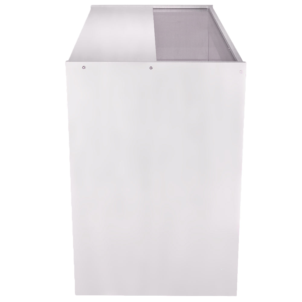 Bancone Espositore K1200 Bianco Brillante per Negozio 120cm x 90cm x 60cm