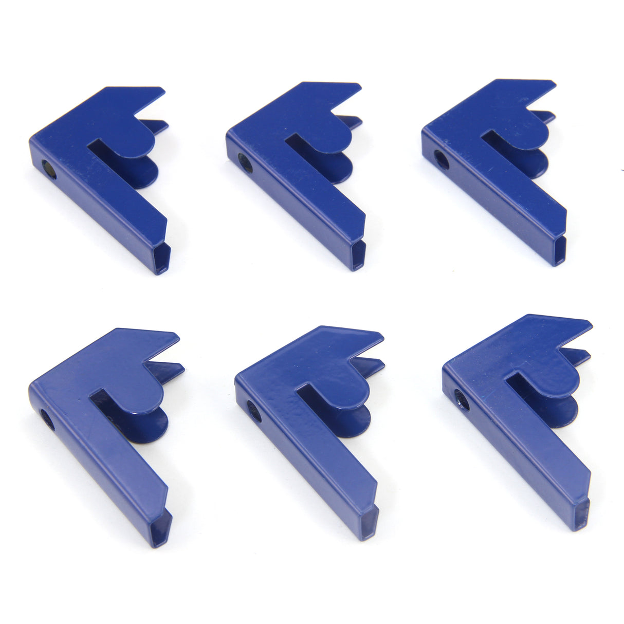 Connettori blu per scaffale da garage T-Rax, in plastica resistente, con forma angolare per un facile assemblaggio e stabilità