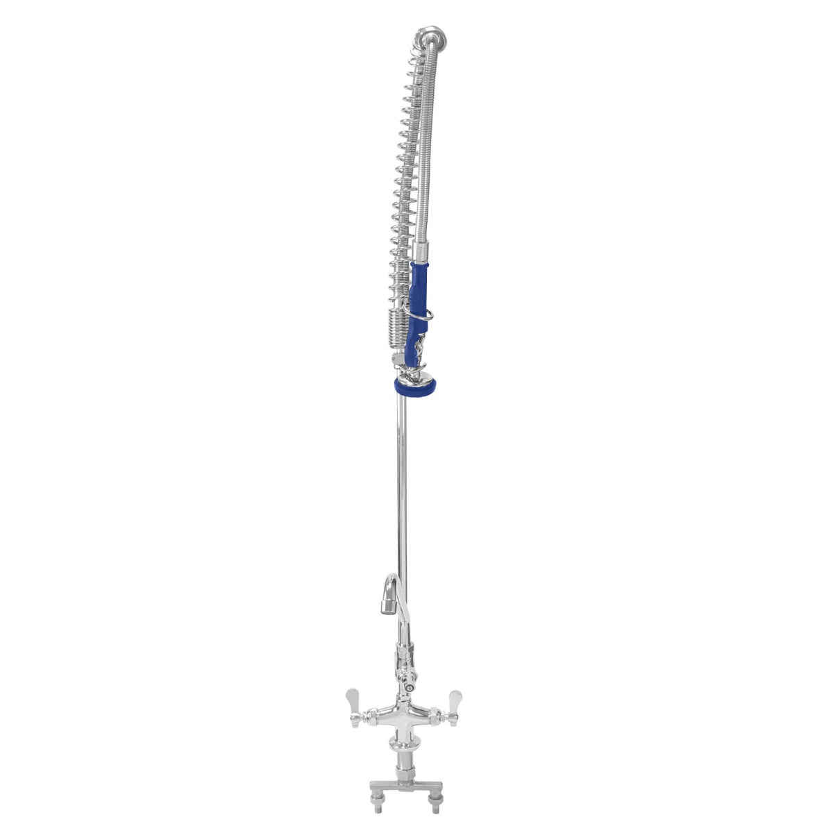 Rubinetto da cucina KuKoo in acciaio inox, con tubo flessibile e rubinetto addizionale, finitura lucida e design moderno
