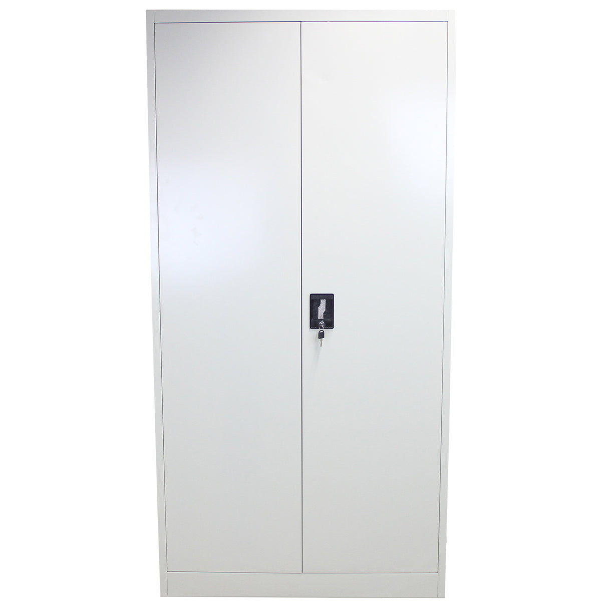 Armadietto Grigio Chiaro Alto 180cm in Acciaio per Casa e Ufficio con 4 Ripiani