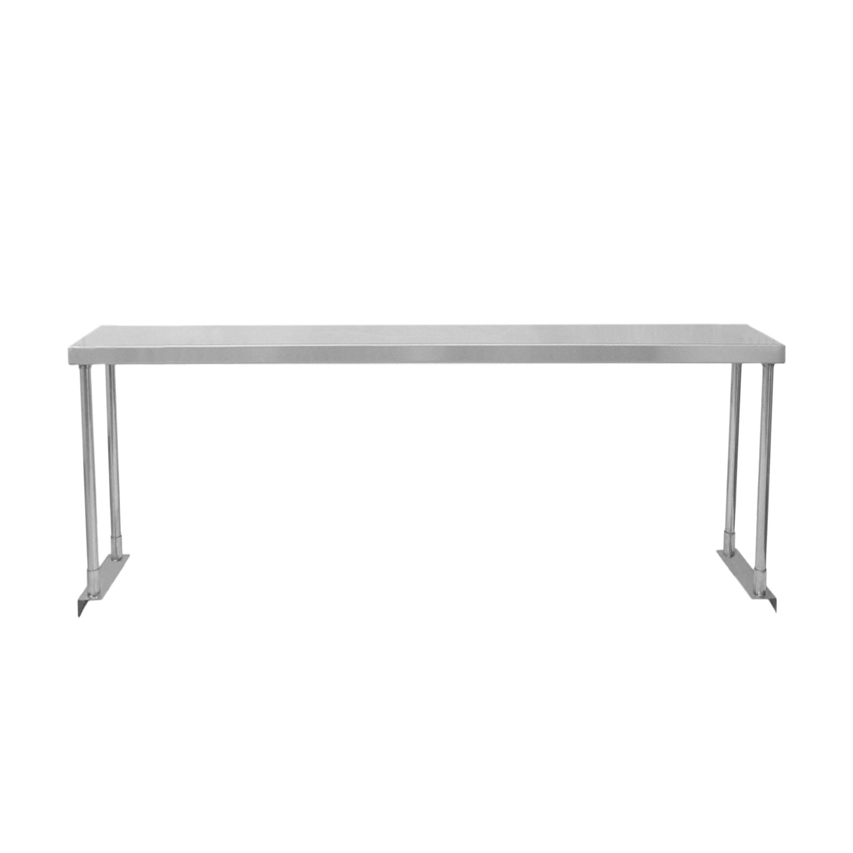 Ripiano per tavolo da cucina in acciaio inox, lungo 150 cm, con superficie liscia e finitura lucida, ideale per ristoranti