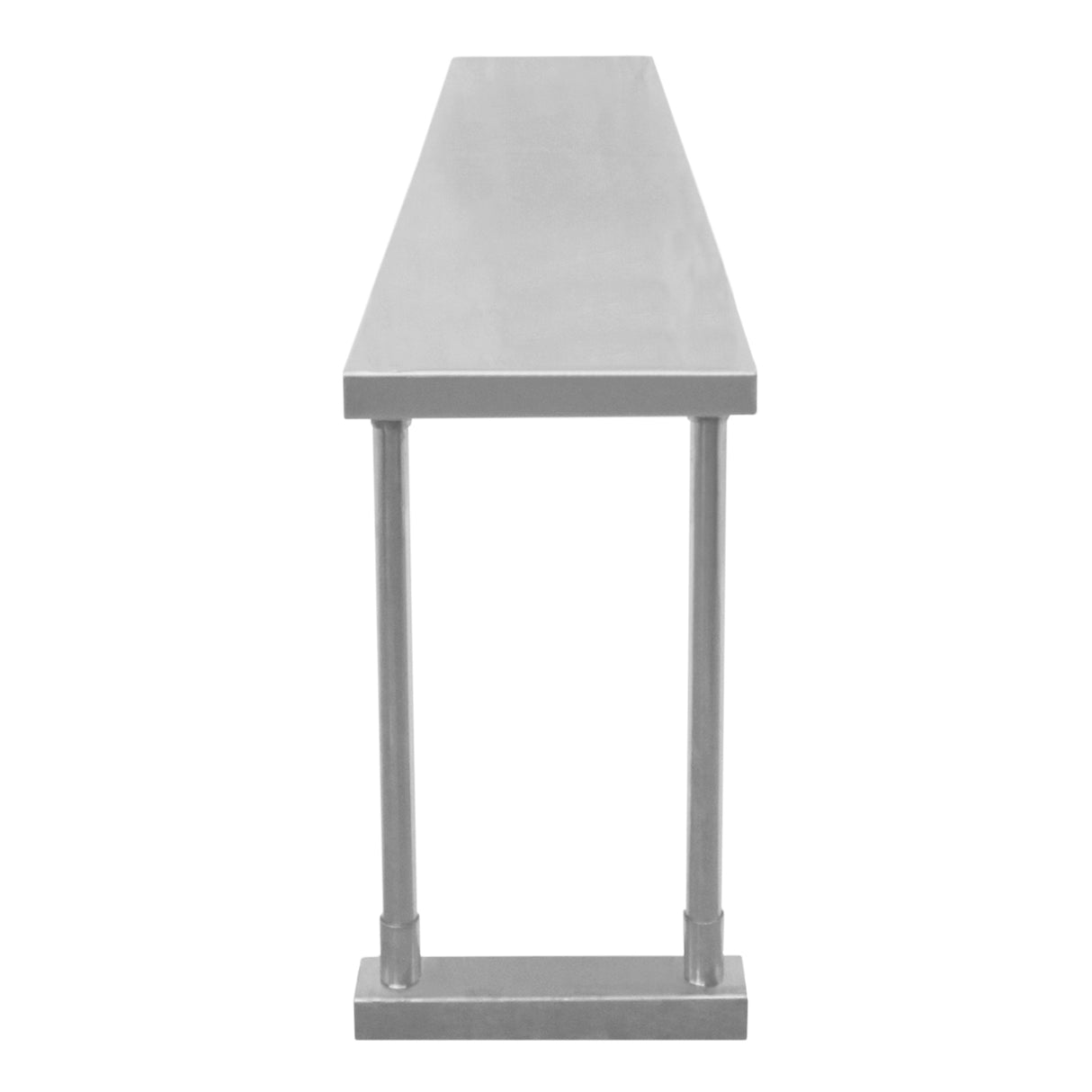 Ripiano per tavolo da cucina in acciaio inox, lungo 150 cm, con struttura robusta e finitura liscia e lucida, ideale per ristoranti