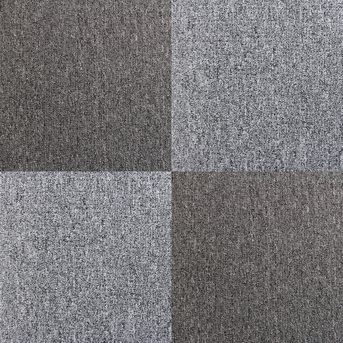 20 Quadrotte di Moquette 50x50cm 5mq in Grigio Platino