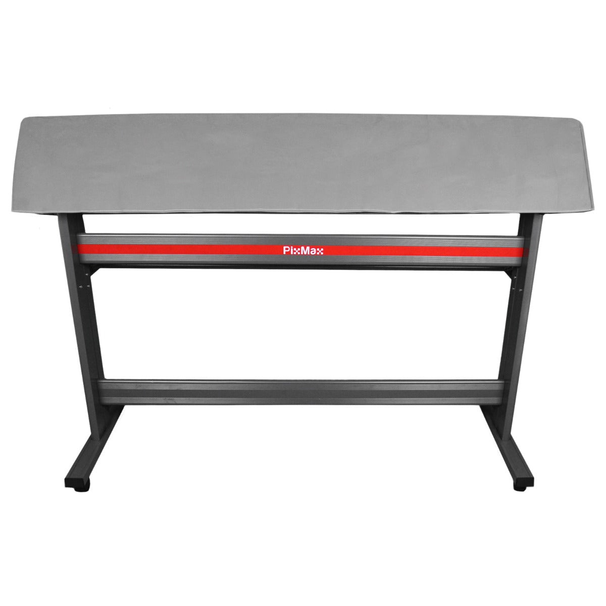Taglierina per vinile da 1350 mm con supporto, struttura nera, piano grigio, design robusto e linee moderne per un uso professionale