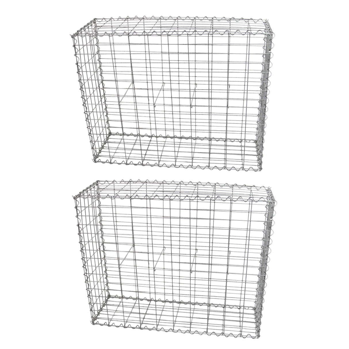 2 Gabbioni per Sassi e Legna da Giardino e da Esterno 100cm x 80cm x 30cm