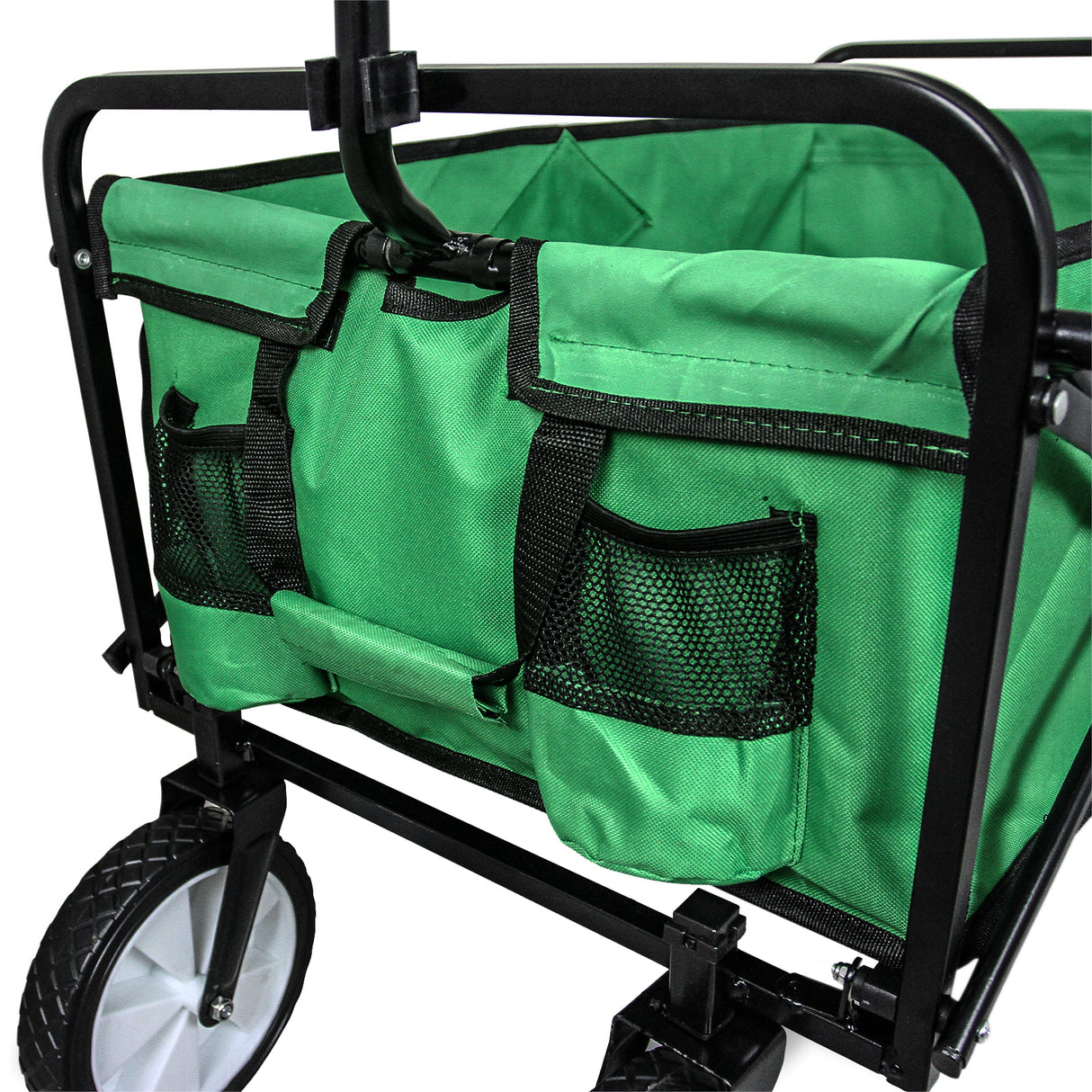 Carrello Pieghevole Fuoristrada 70kg Ruote 360° Acciaio Verde