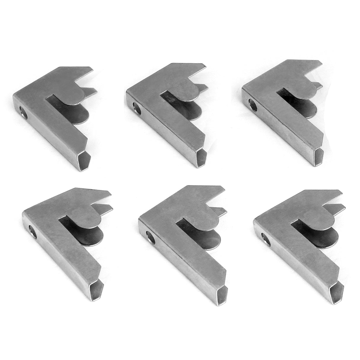 Supporti in metallo galvanizzato per scaffale da garage, finitura lucida, design robusto a forma di L, confezione da tre pezzi