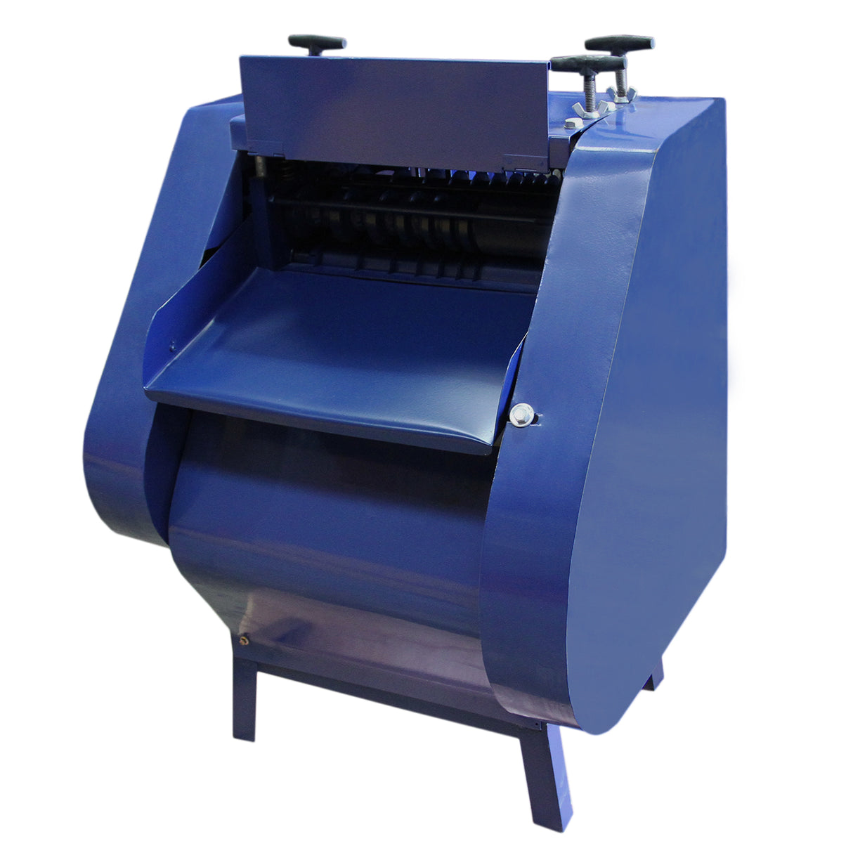 Spella cavi automatica T-Mech 55mm, struttura blu, design robusto, con apertura frontale e manopole per un facile utilizzo