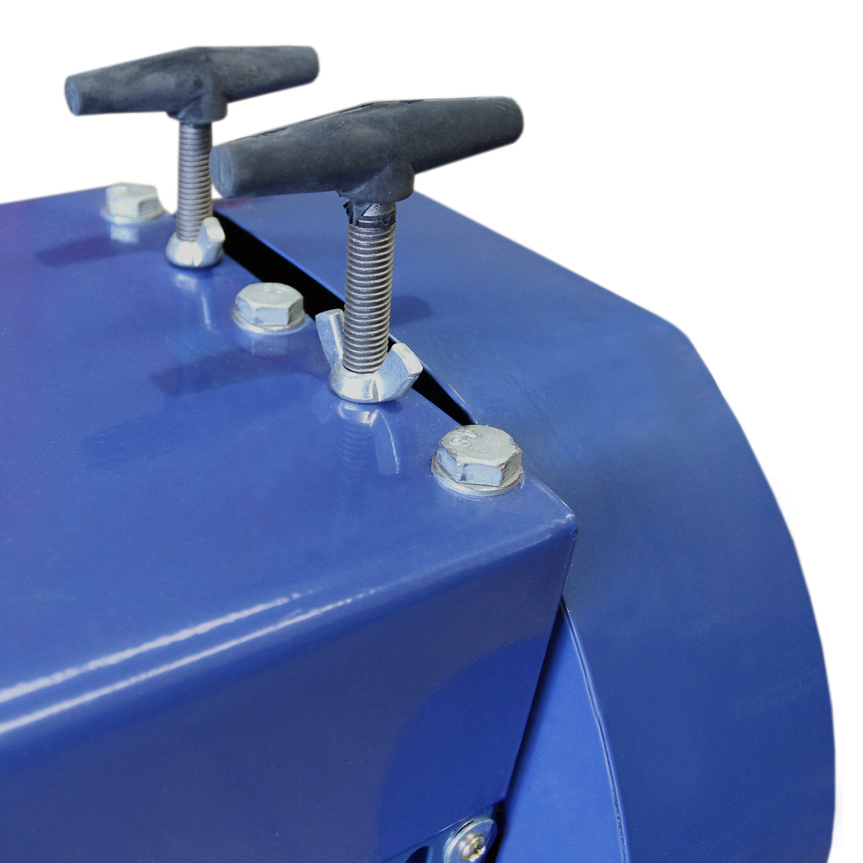 Spella cavi automatica T-Mech 55mm, con finitura blu lucido, manopole nere e dettagli metallici, progettata per precisione e durata