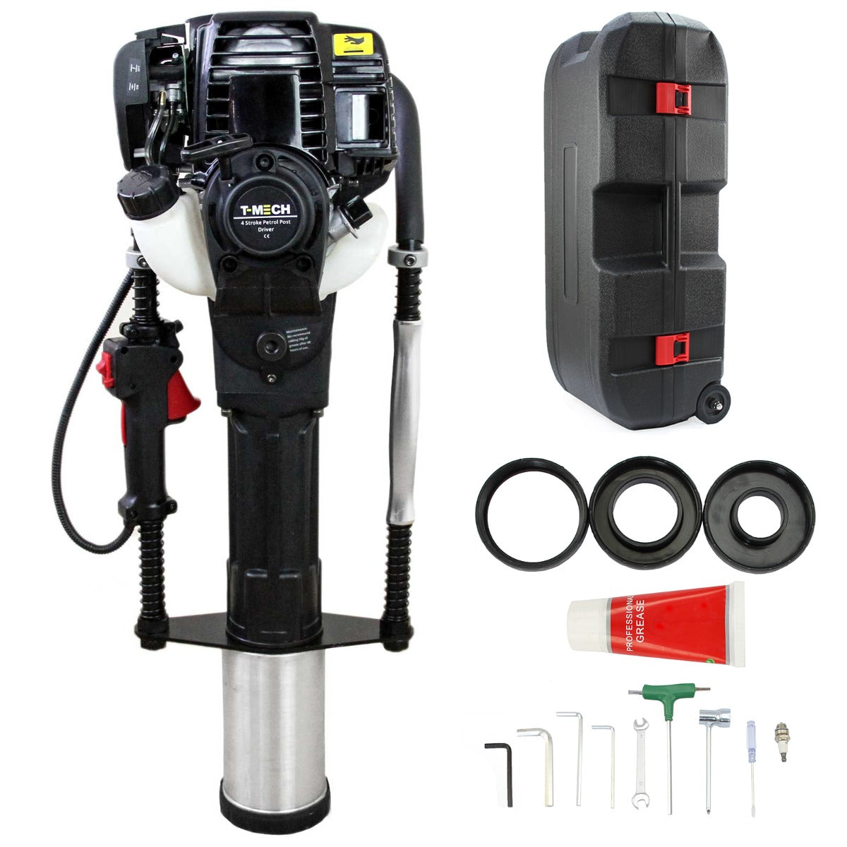 T-Mech Trivella per la terra, betoniera e battipali a 4 tempi da 120 mm
