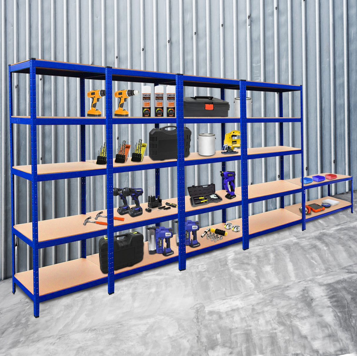 4 Scaffali T-Rax & Banco da Lavoro